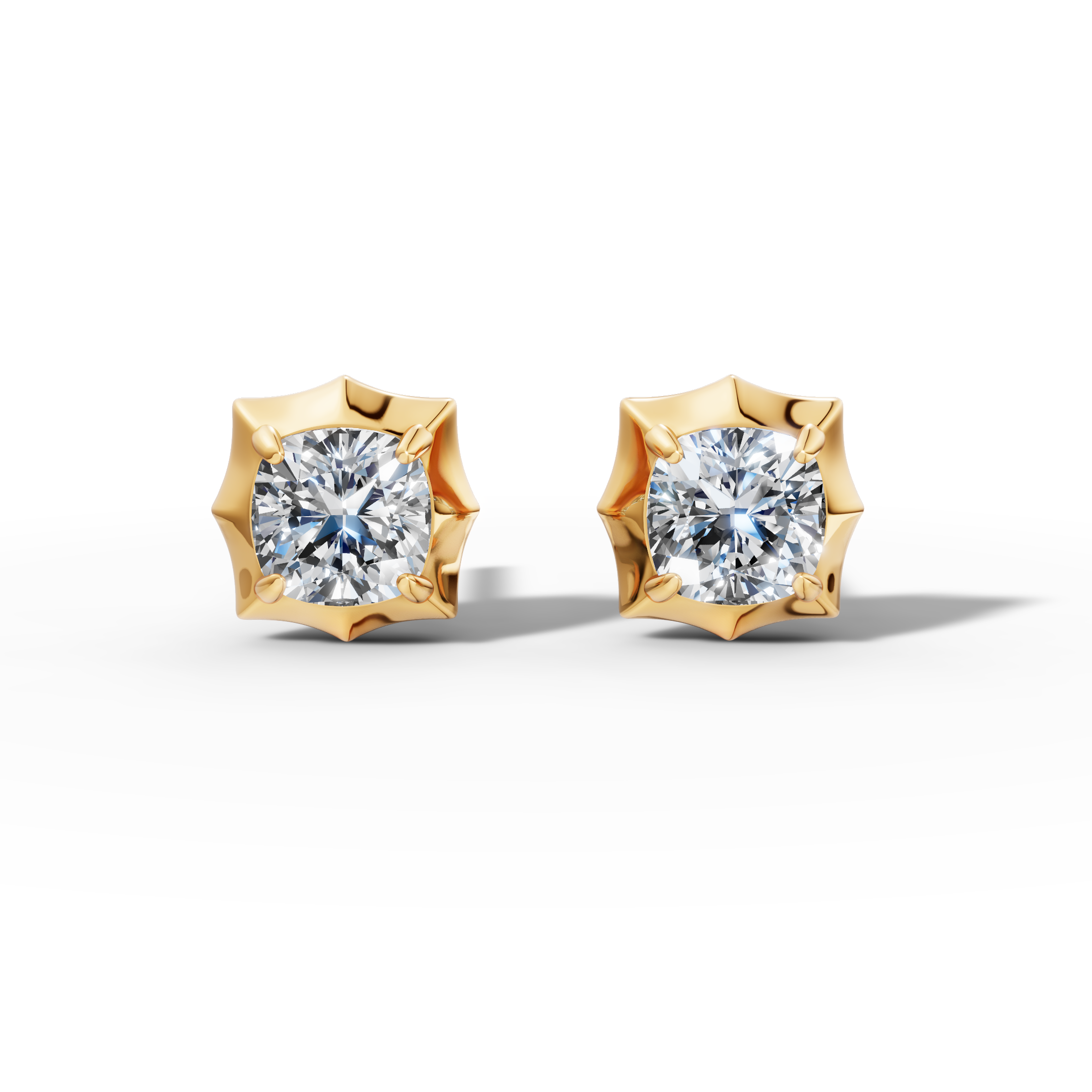 Étoile Cushion Solid Gold Studs