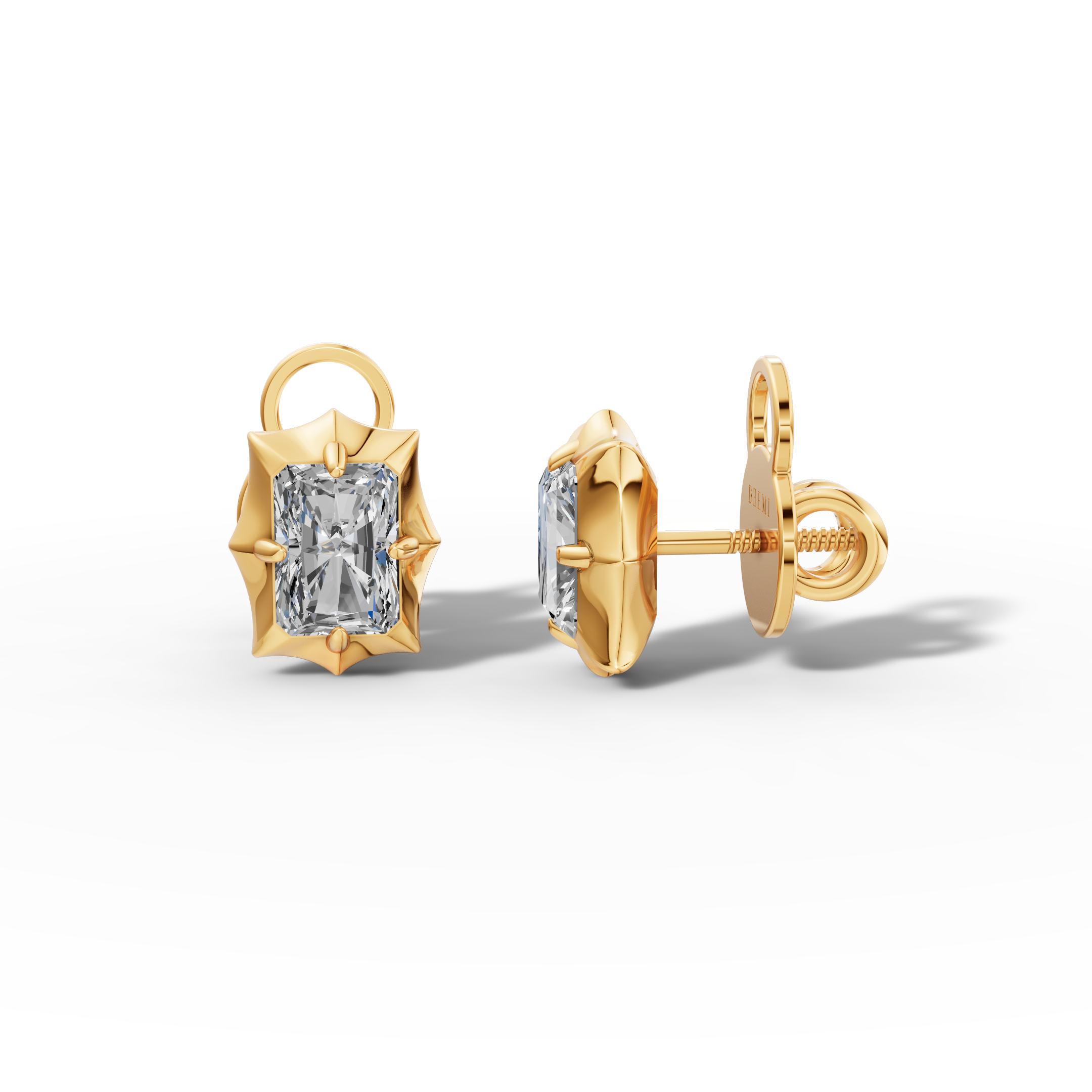 Étoile Radiant Solid Gold Studs