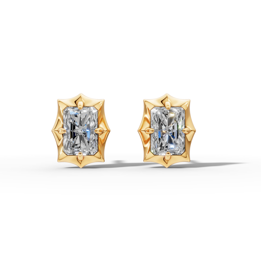 Étoile Radiant Solid Gold Studs