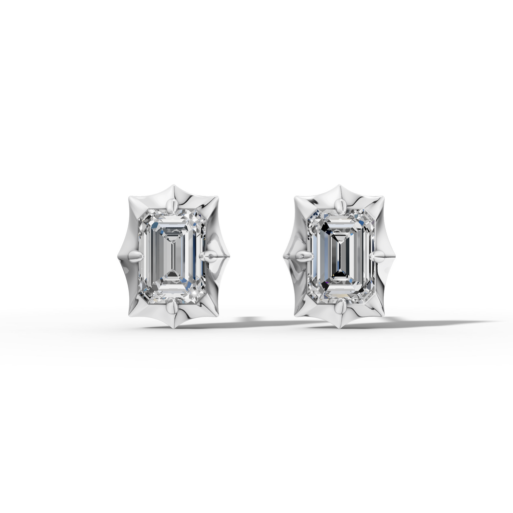 Étoile Emerald Solid Gold Studs