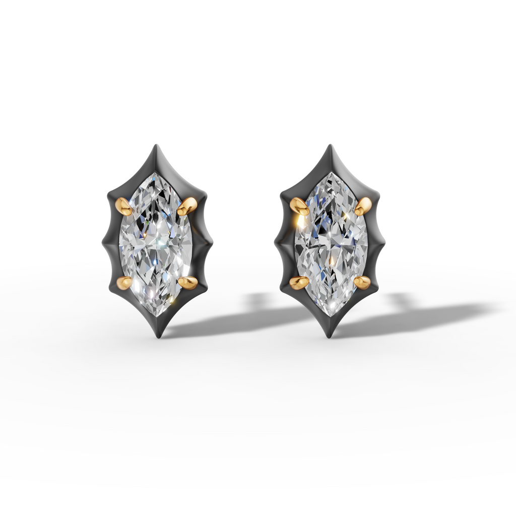 Étoile Marquise Solid Gold Studs