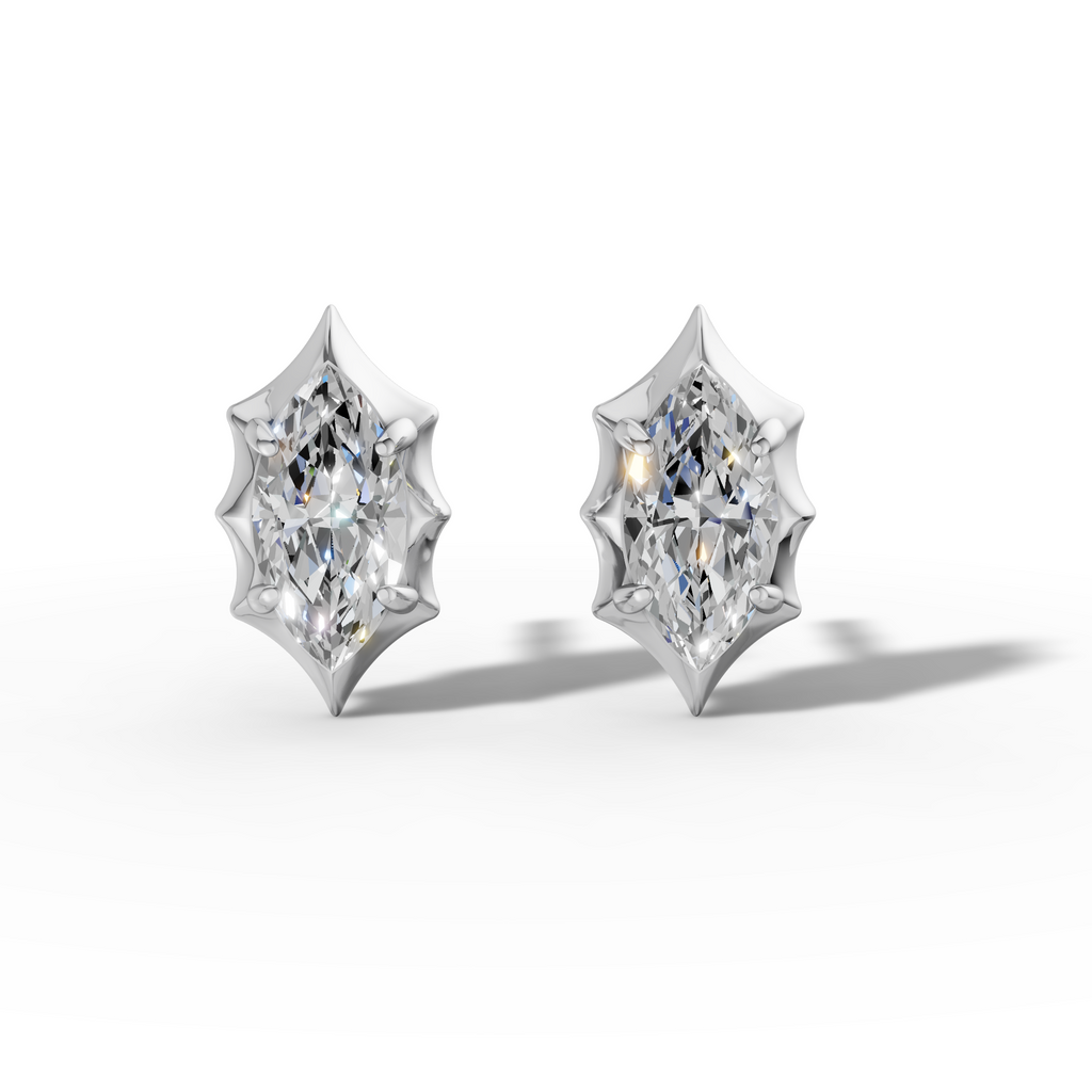 Étoile Marquise Solid Gold Studs
