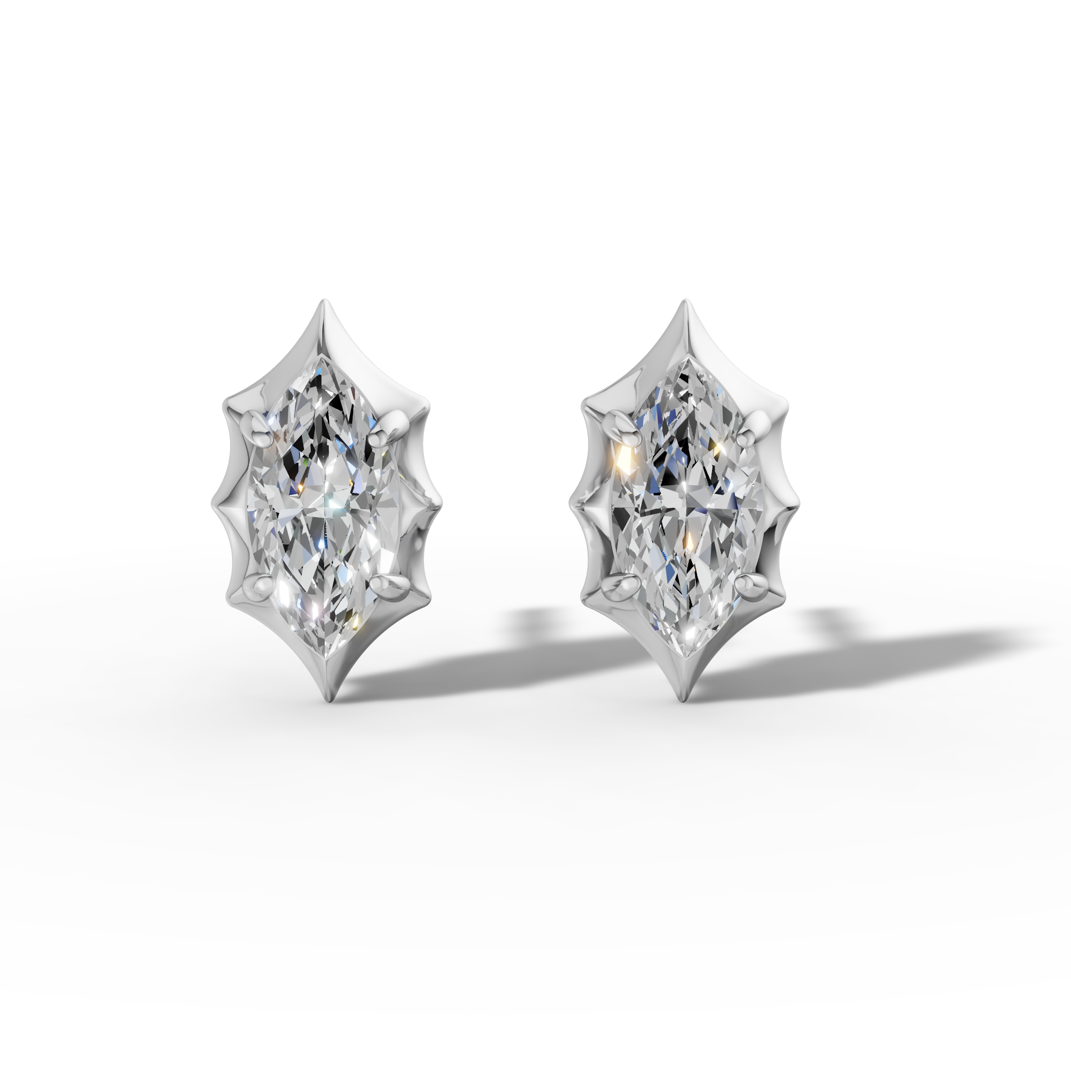 Étoile Marquise Solid Gold Studs