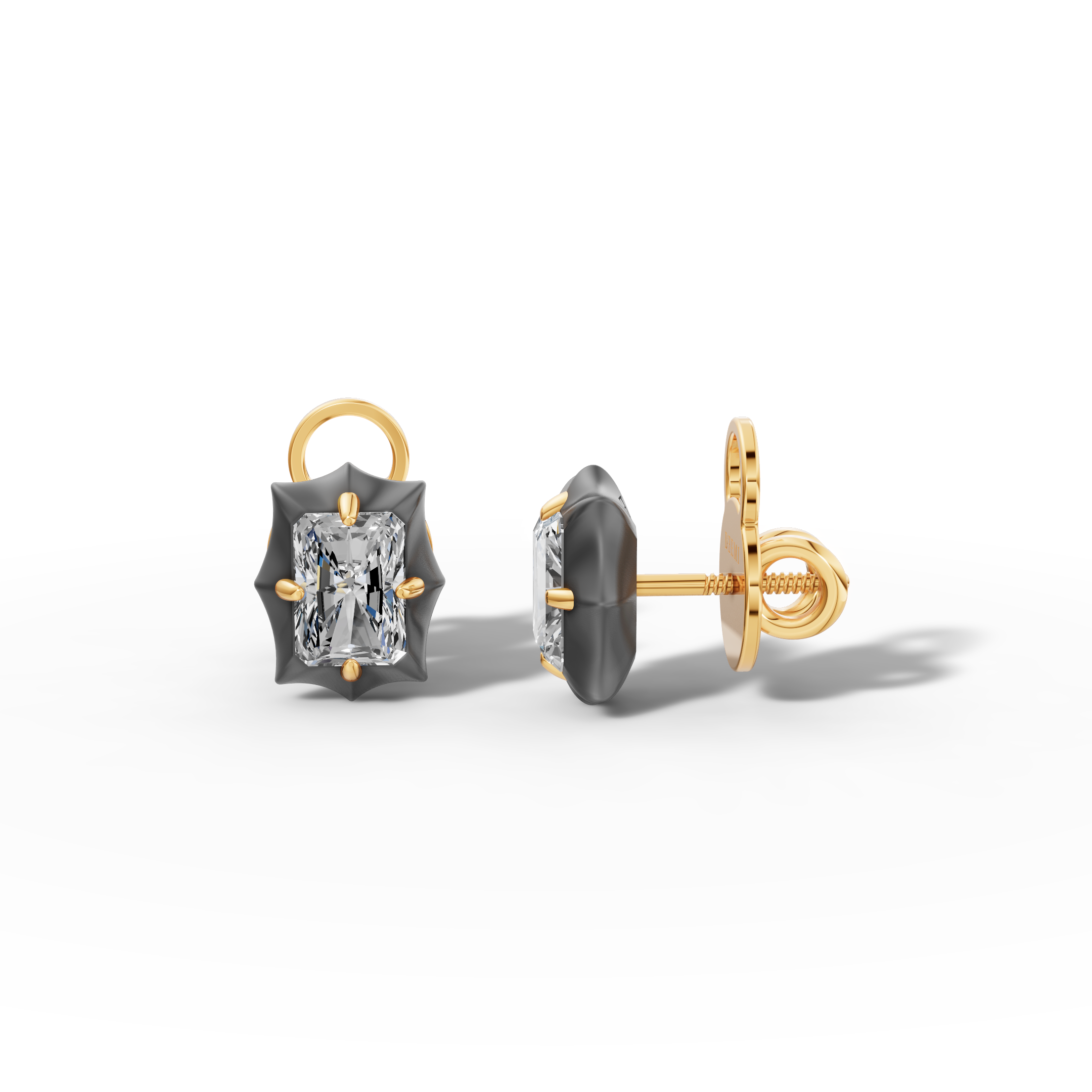 Étoile Radiant Solid Gold Studs