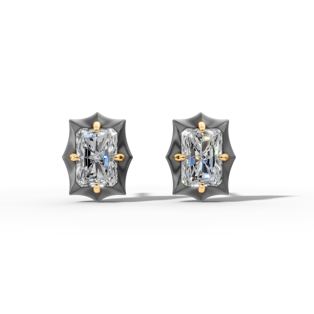 Étoile Radiant Solid Gold Studs