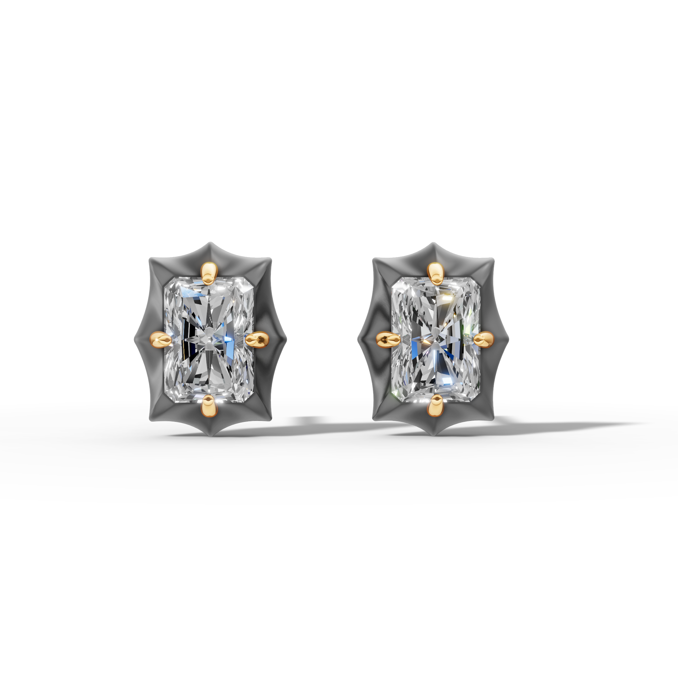 Étoile Radiant Solid Gold Studs