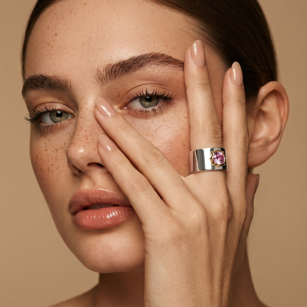 Ètoile Duet Cushion Ring Band