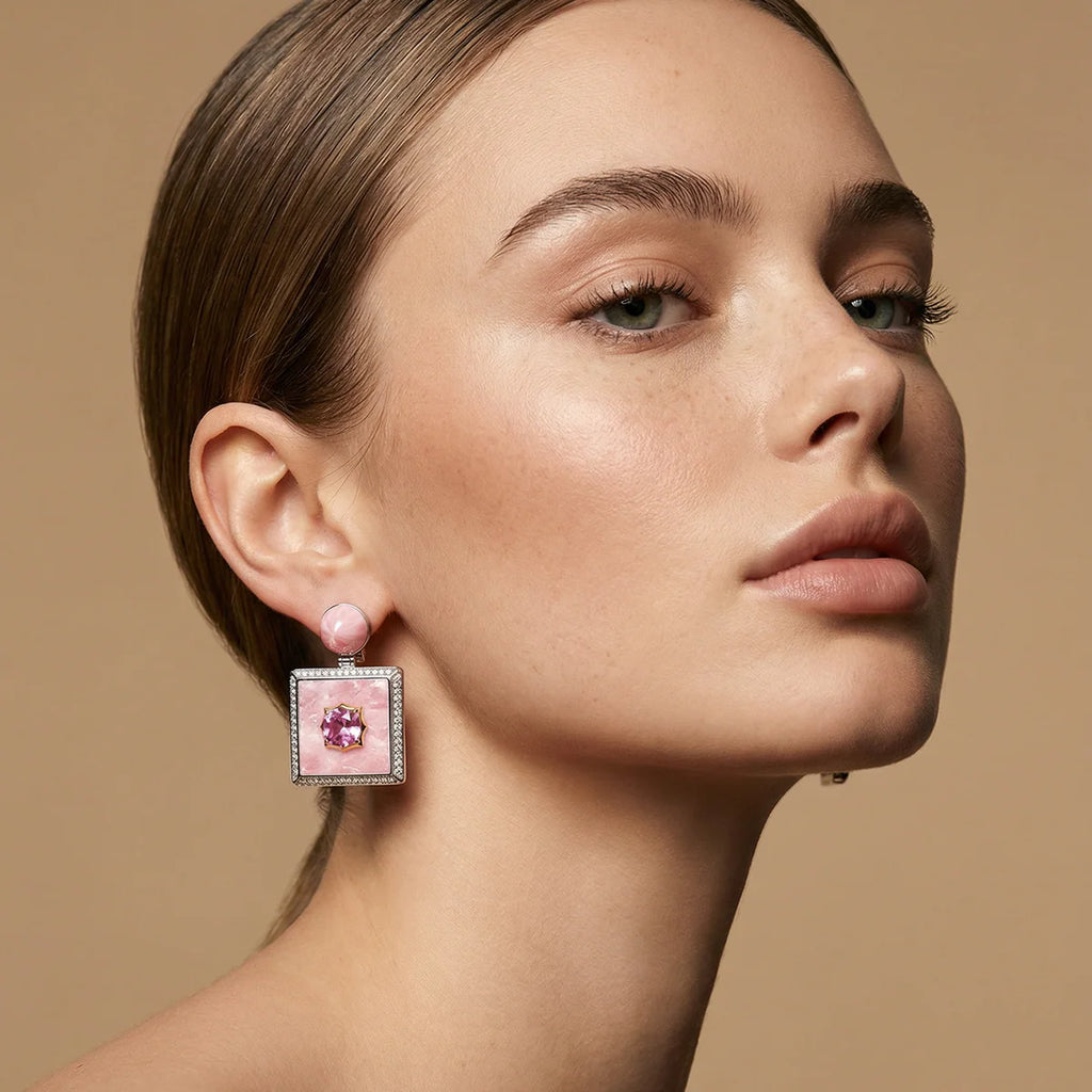 Ètoile Duet Rose Danglers