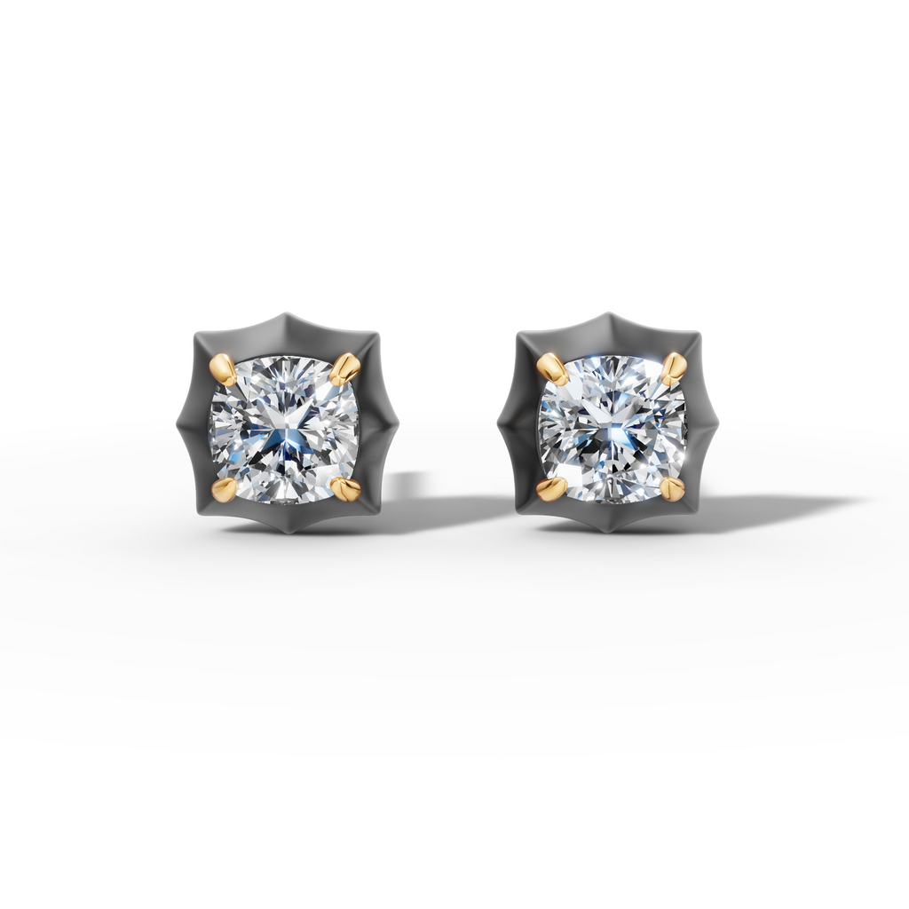 Étoile Cushion Sterling Silver Studs