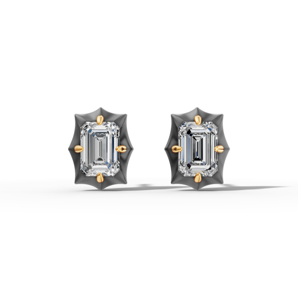 Étoile Emerald Sterling Silver Studs