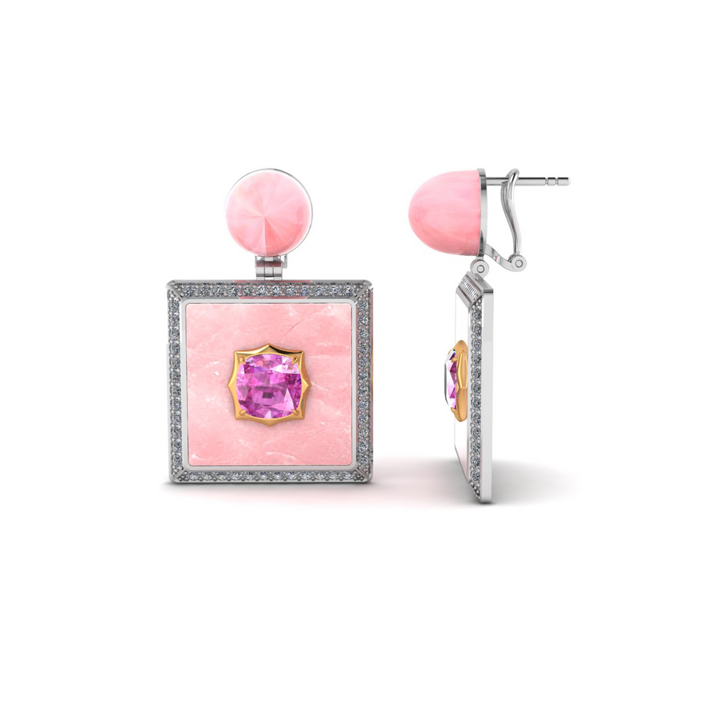 Ètoile Duet Rose Danglers