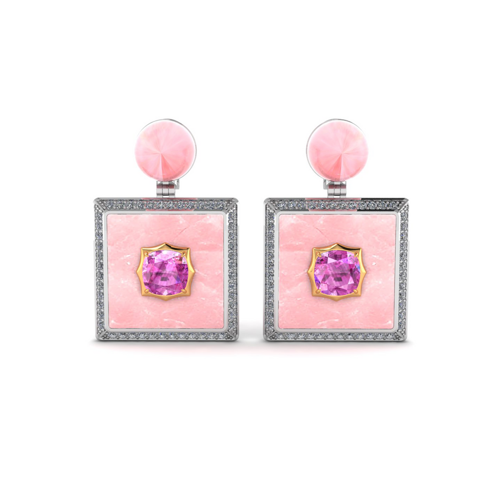 Ètoile Duet Rose Danglers