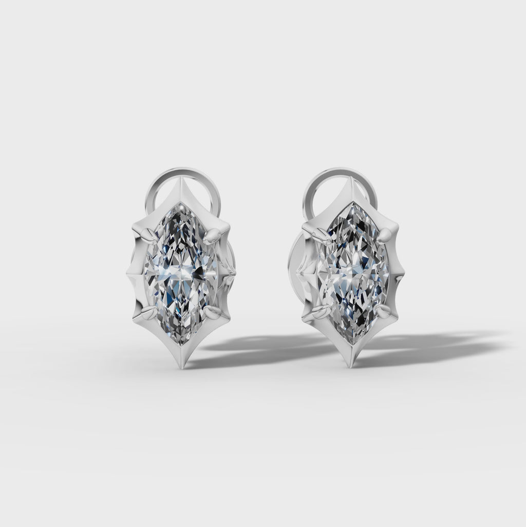 Étoile Marquise Solid Gold Studs