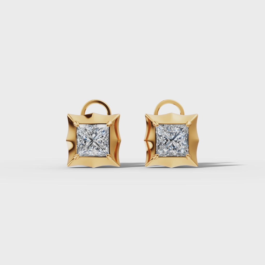 Étoile Princess Solid Gold Studs