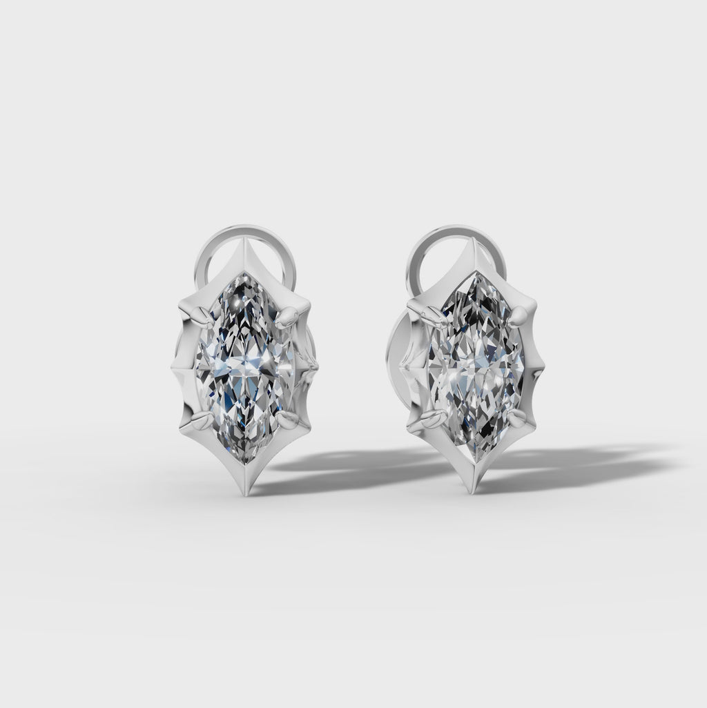 Étoile Marquise Sterling Silver Studs