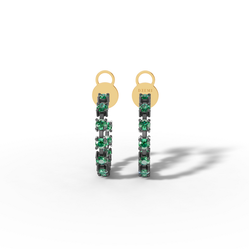 Amara Emerald Hoops