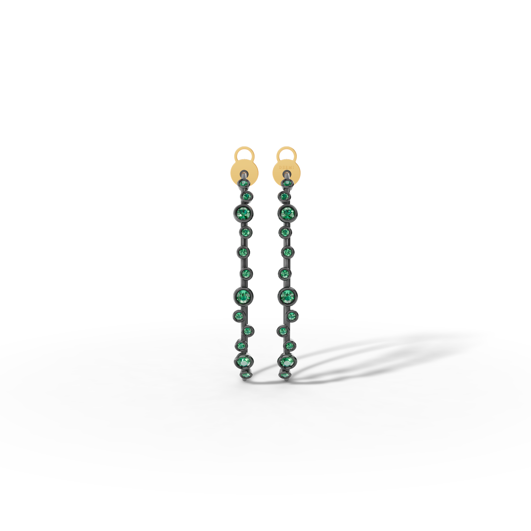 Luna Linea Emerald Hoops