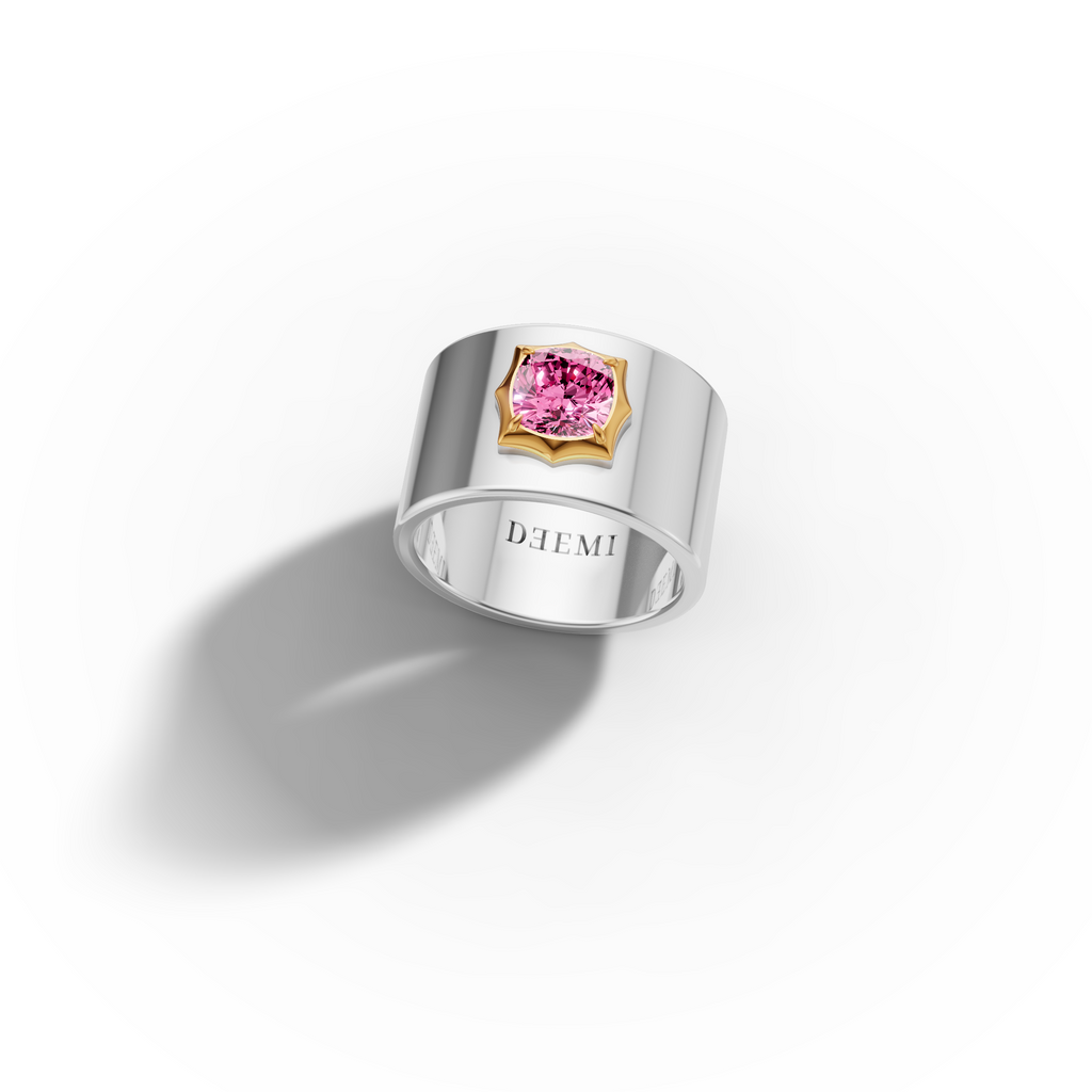 Ètoile Duet Cushion Ring Band