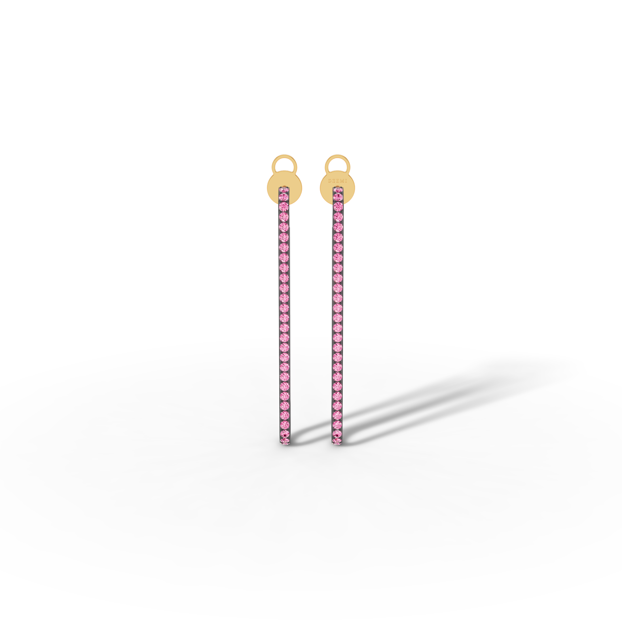 Raffinato Pink Sapphire Hoops