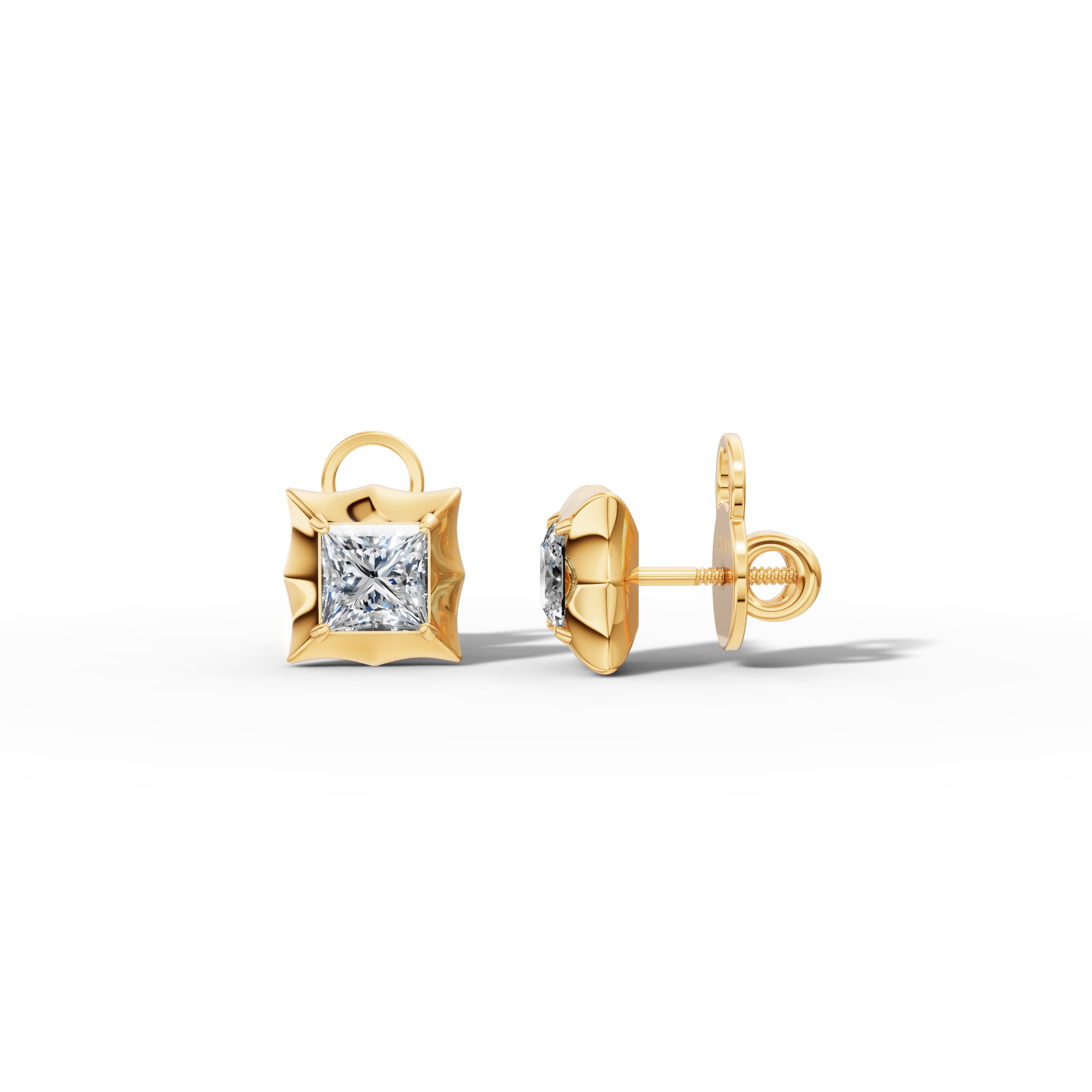 Étoile Princess Solid Gold Studs