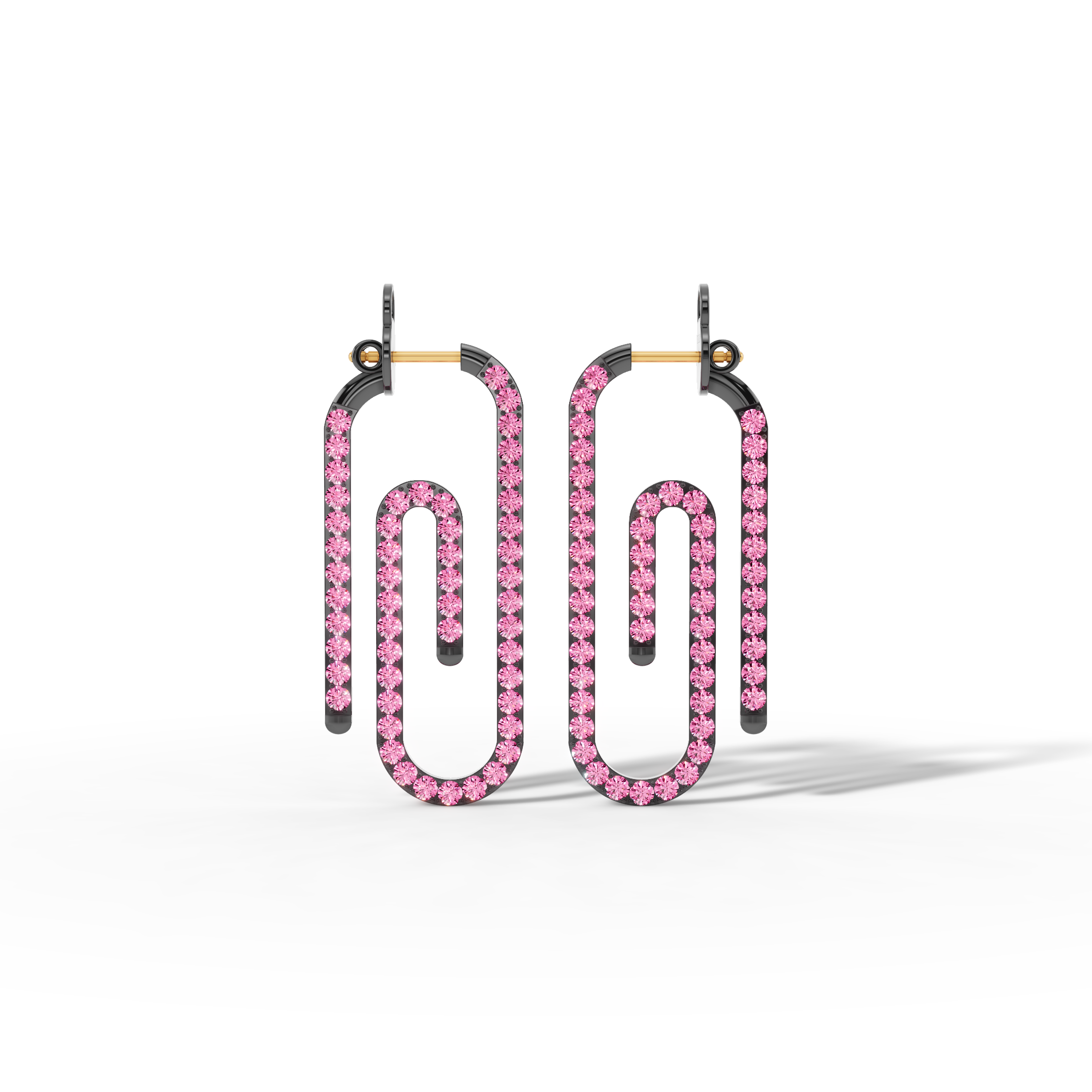 Lusso Pink Sapphire Hoops