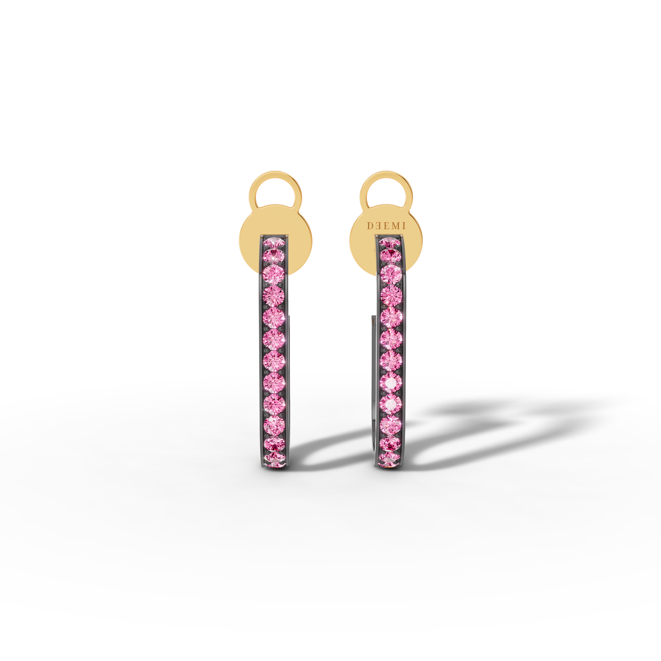 Luminoso Pink Sapphire Hoops