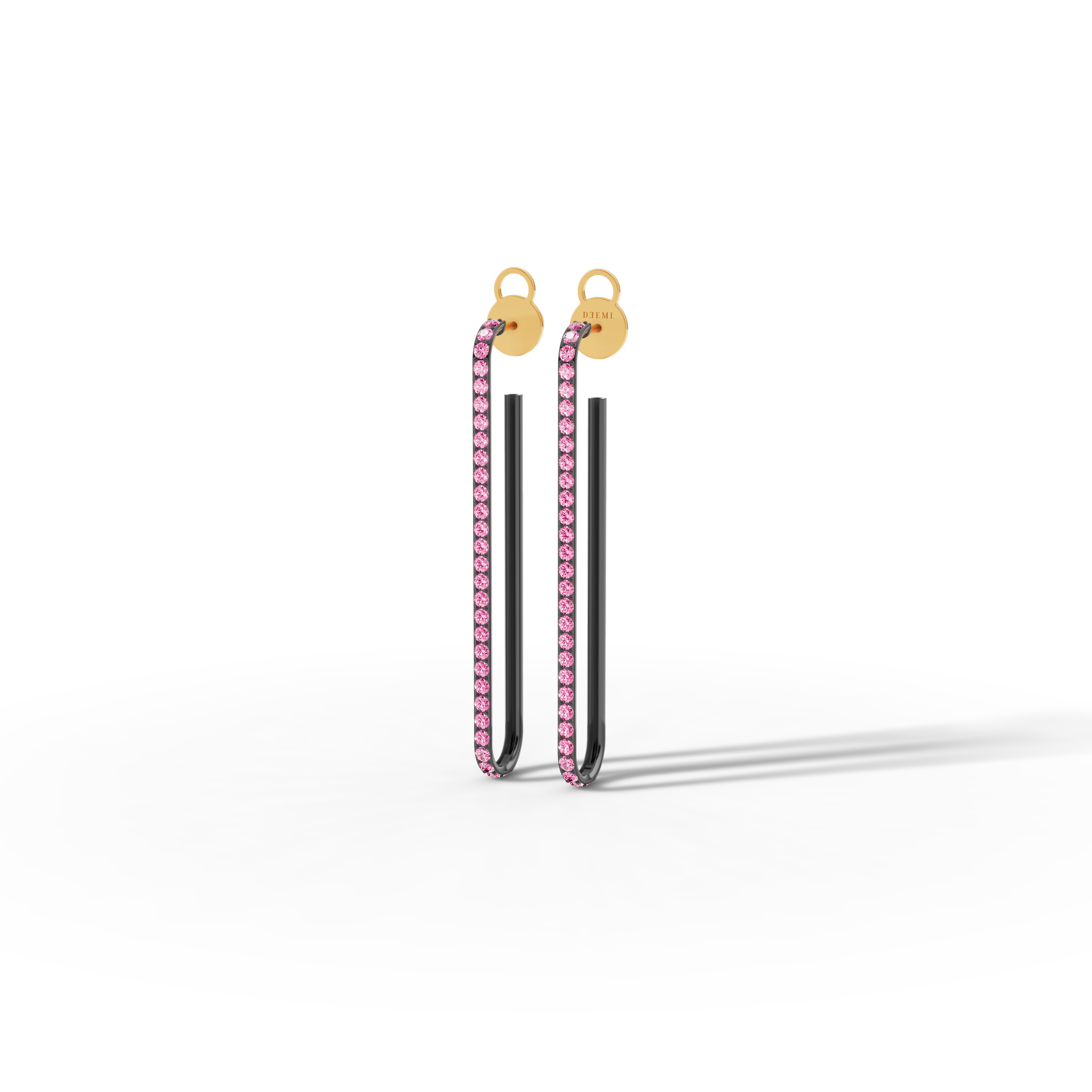 Raffinato Pink Sapphire Hoops