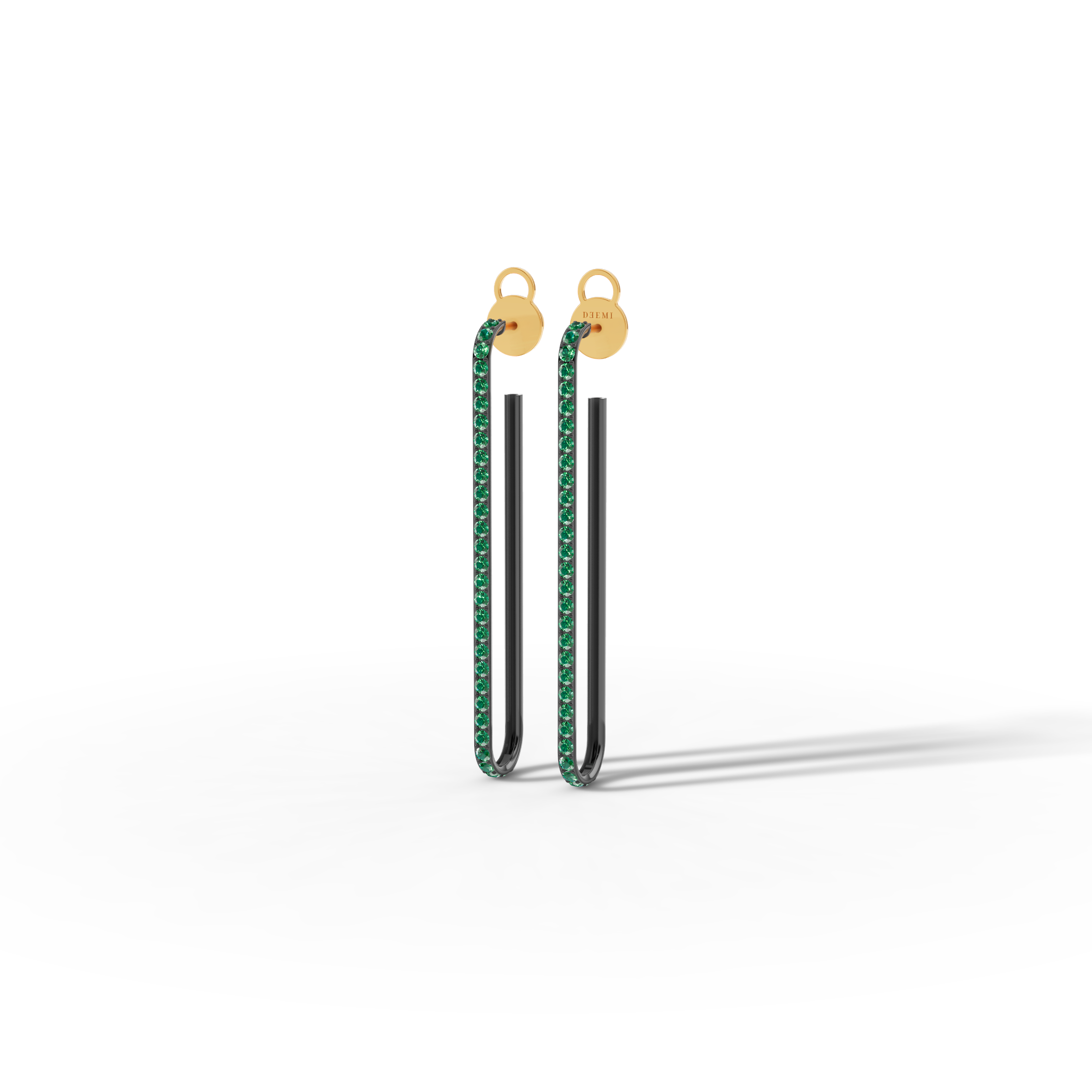 Raffinato Emerald Hoops