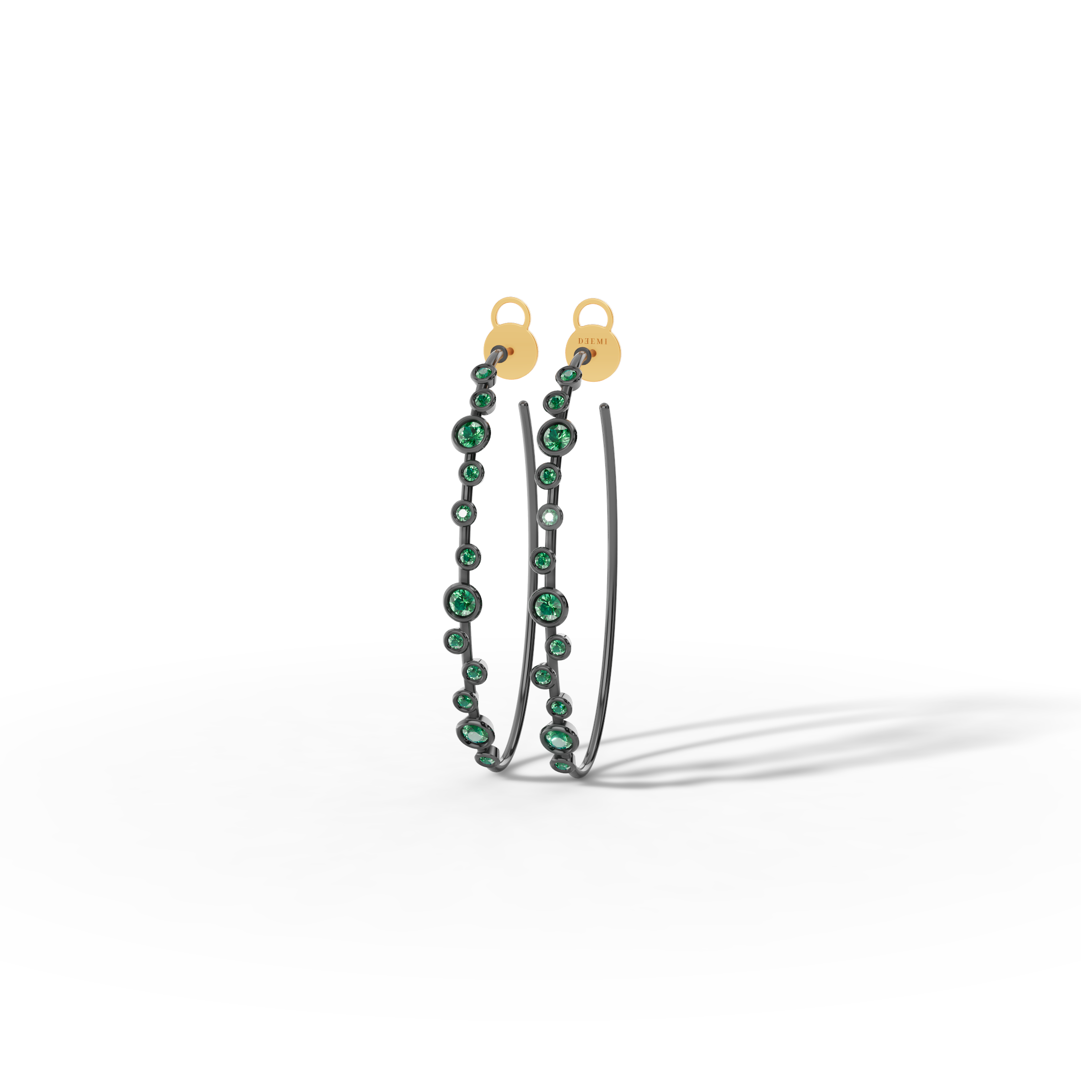 Luna Linea Emerald Hoops