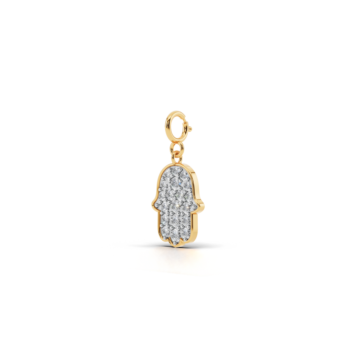 Clustered Diamond Hamsa Charm