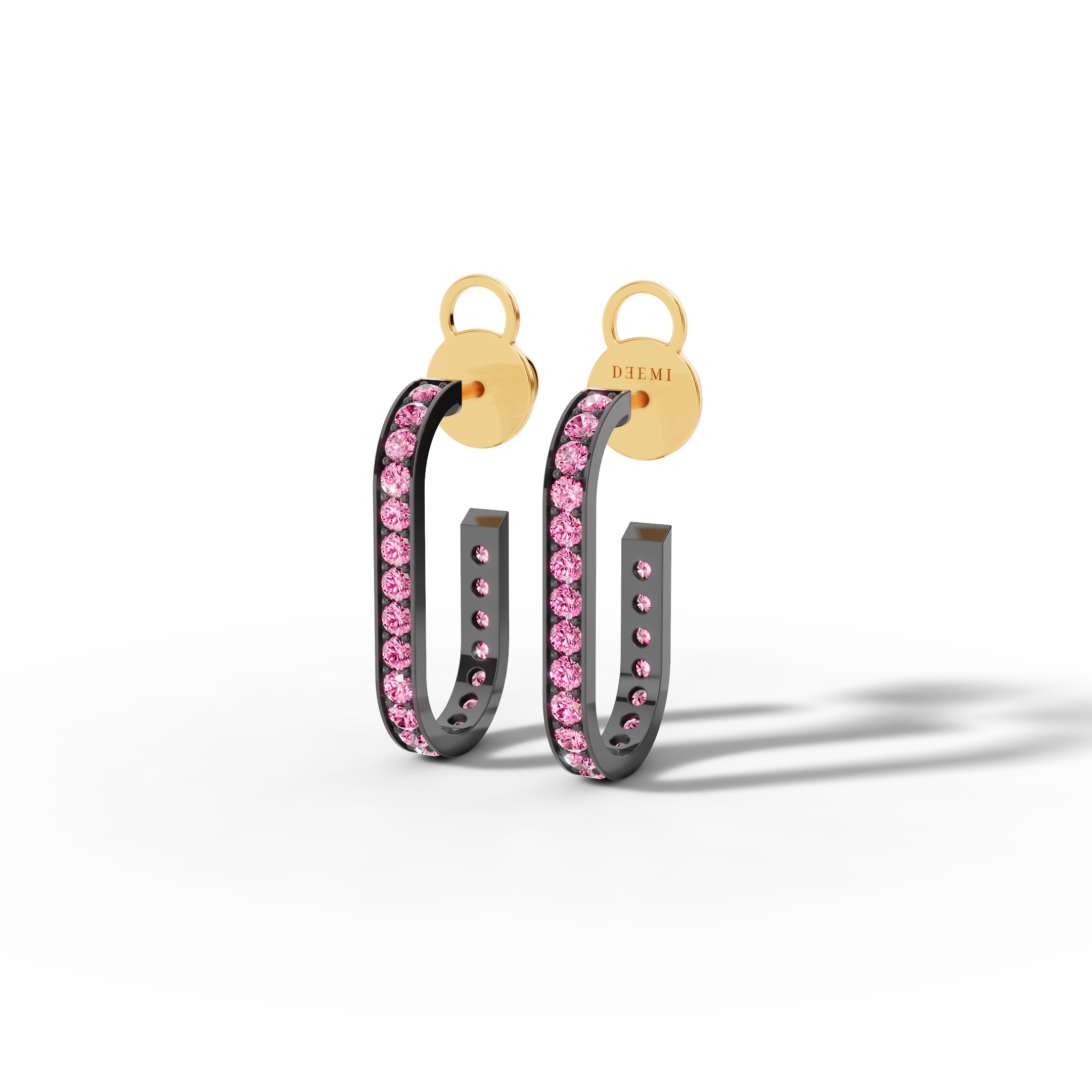 Luminoso Pink Sapphire Hoops