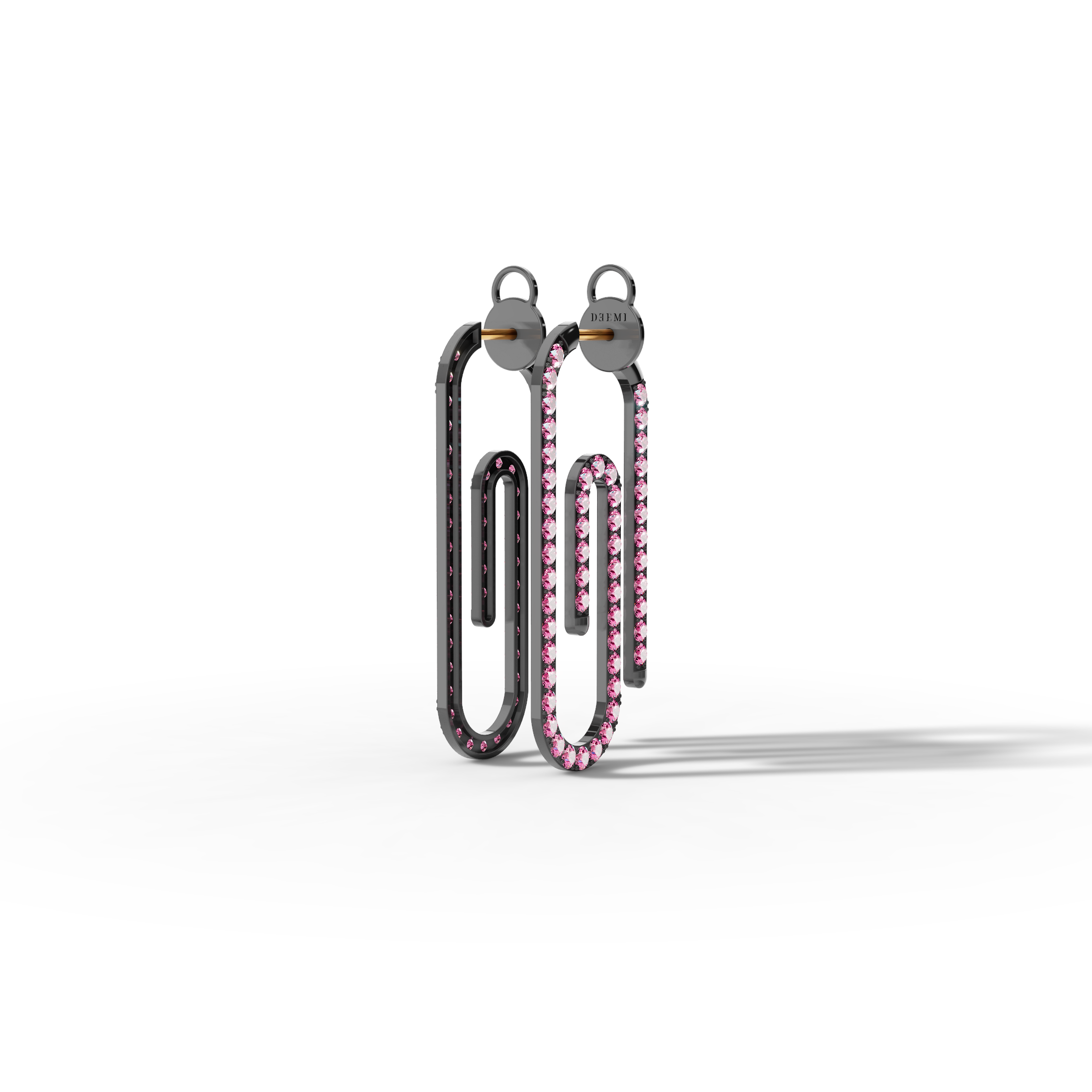 Lusso Pink Sapphire Hoops