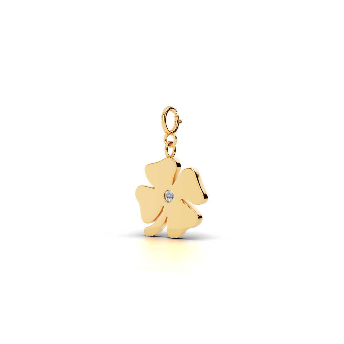 Lucky Clover Diamond Charm