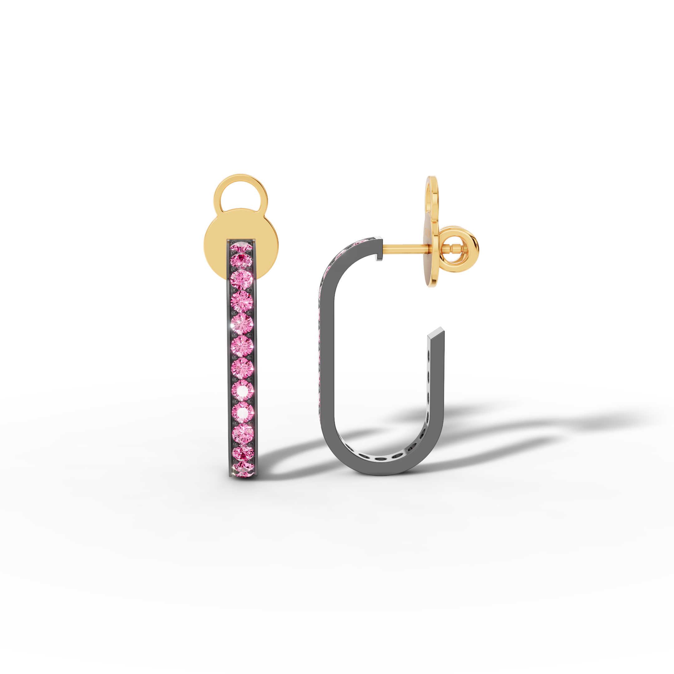 Luminoso Pink Sapphire Hoops