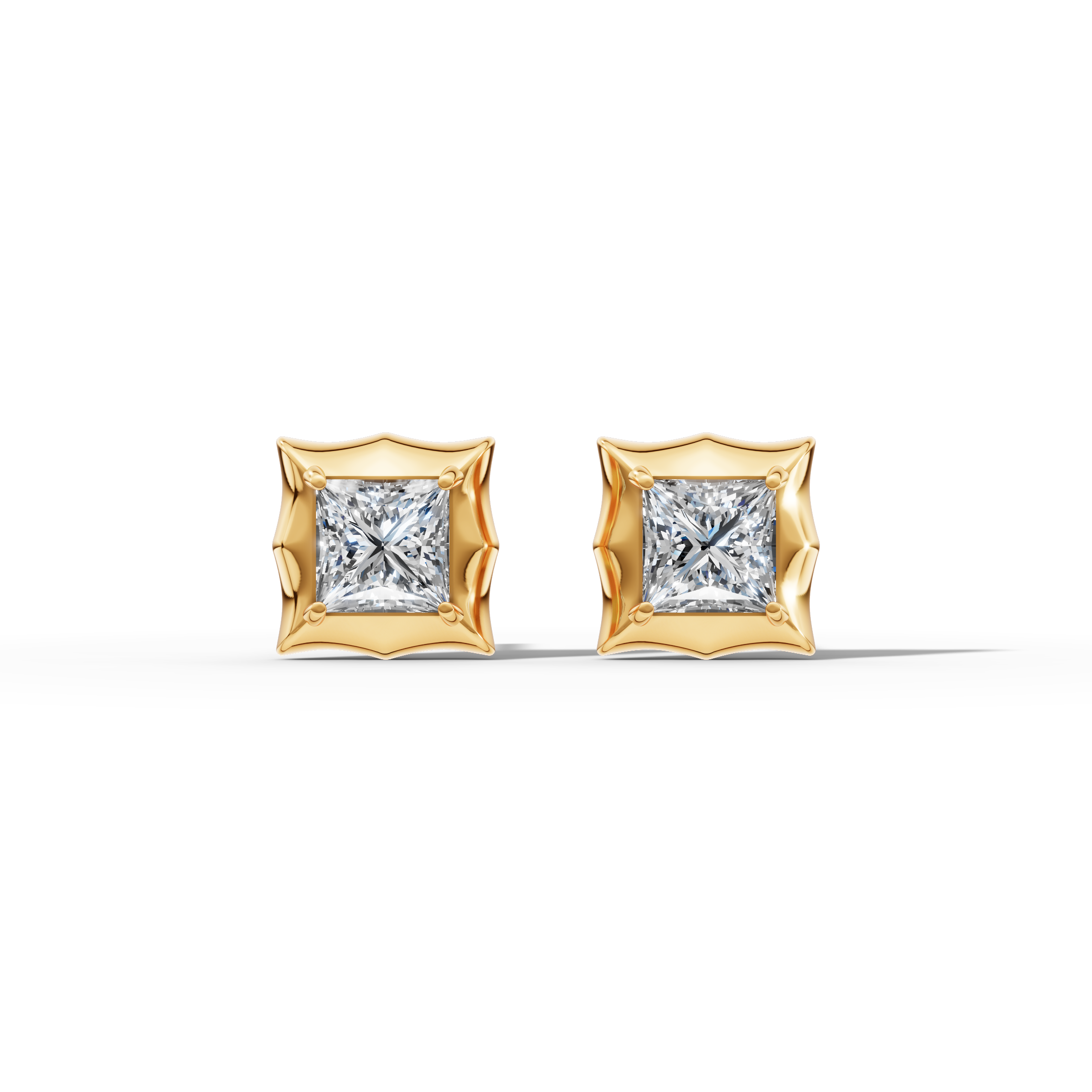 Étoile Princess Solid Gold Studs