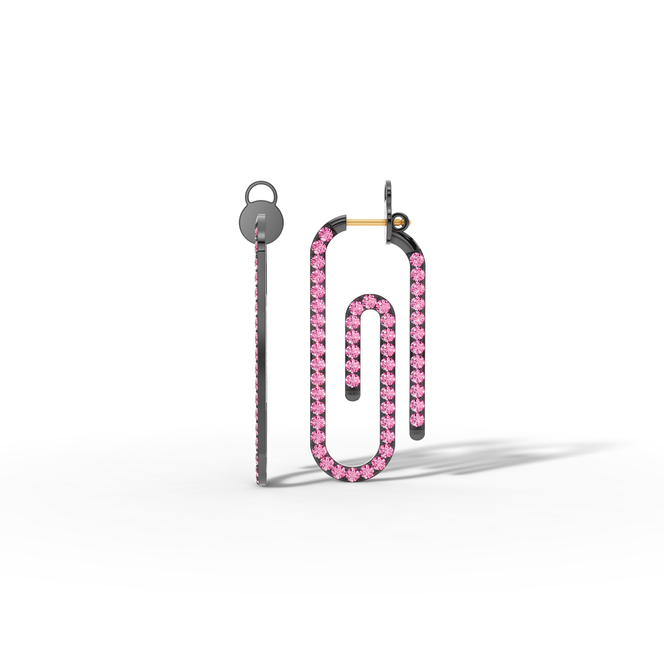Lusso Pink Sapphire Hoops