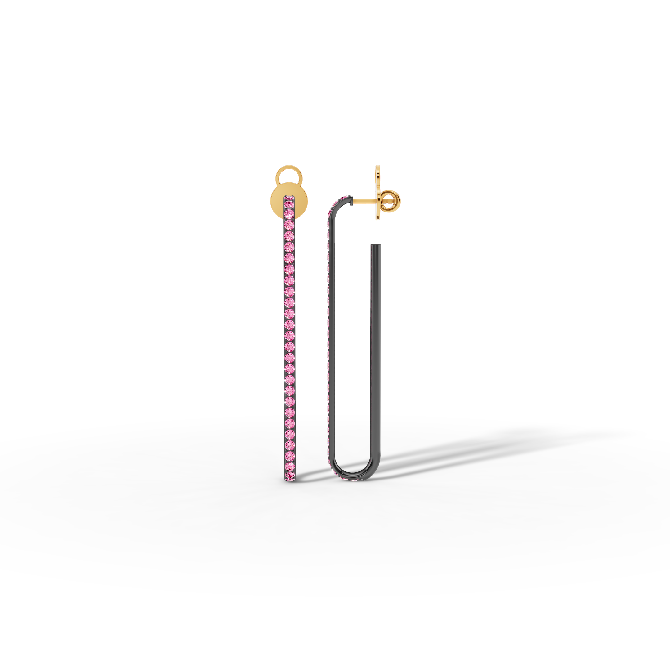 Raffinato Pink Sapphire Hoops