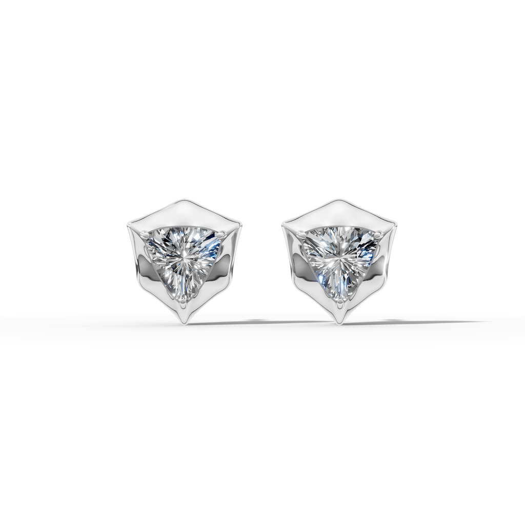 Étoile Trillion Solid Gold Studs
