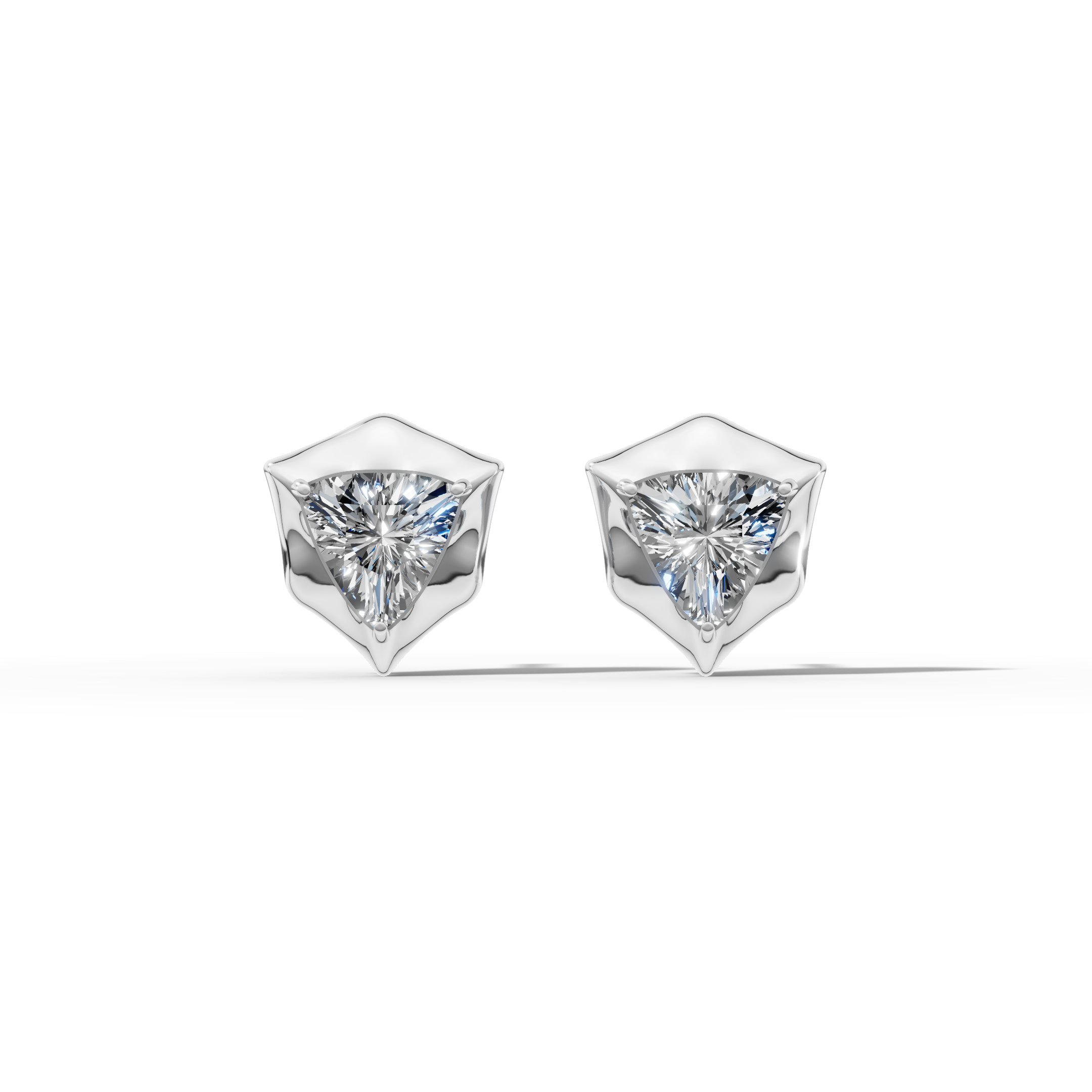 Étoile Trillion Solid Gold Studs
