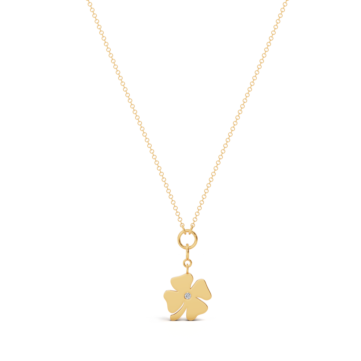 Lucky Clover Diamond Charm