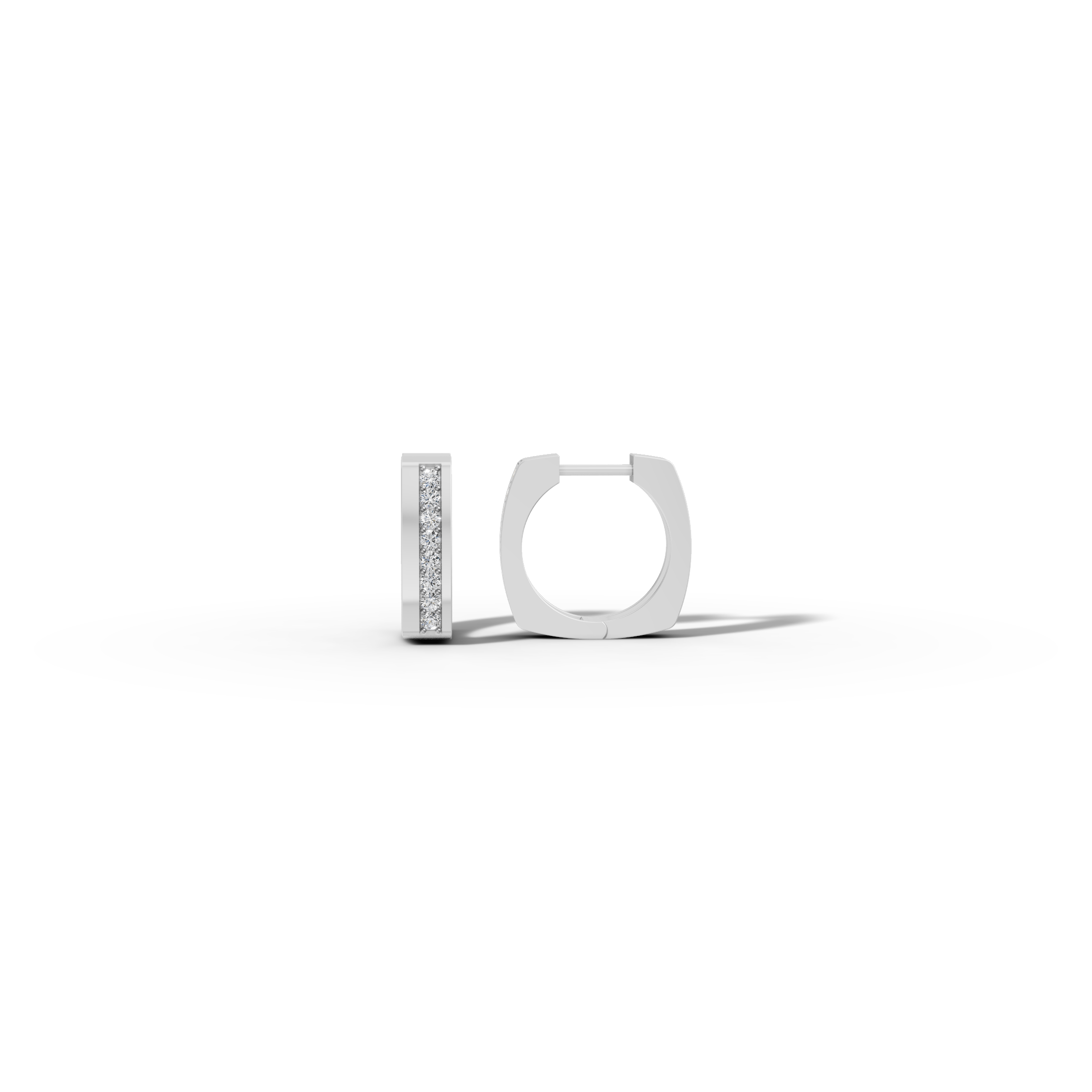 Luna Nero Diamond Huggie Hoops