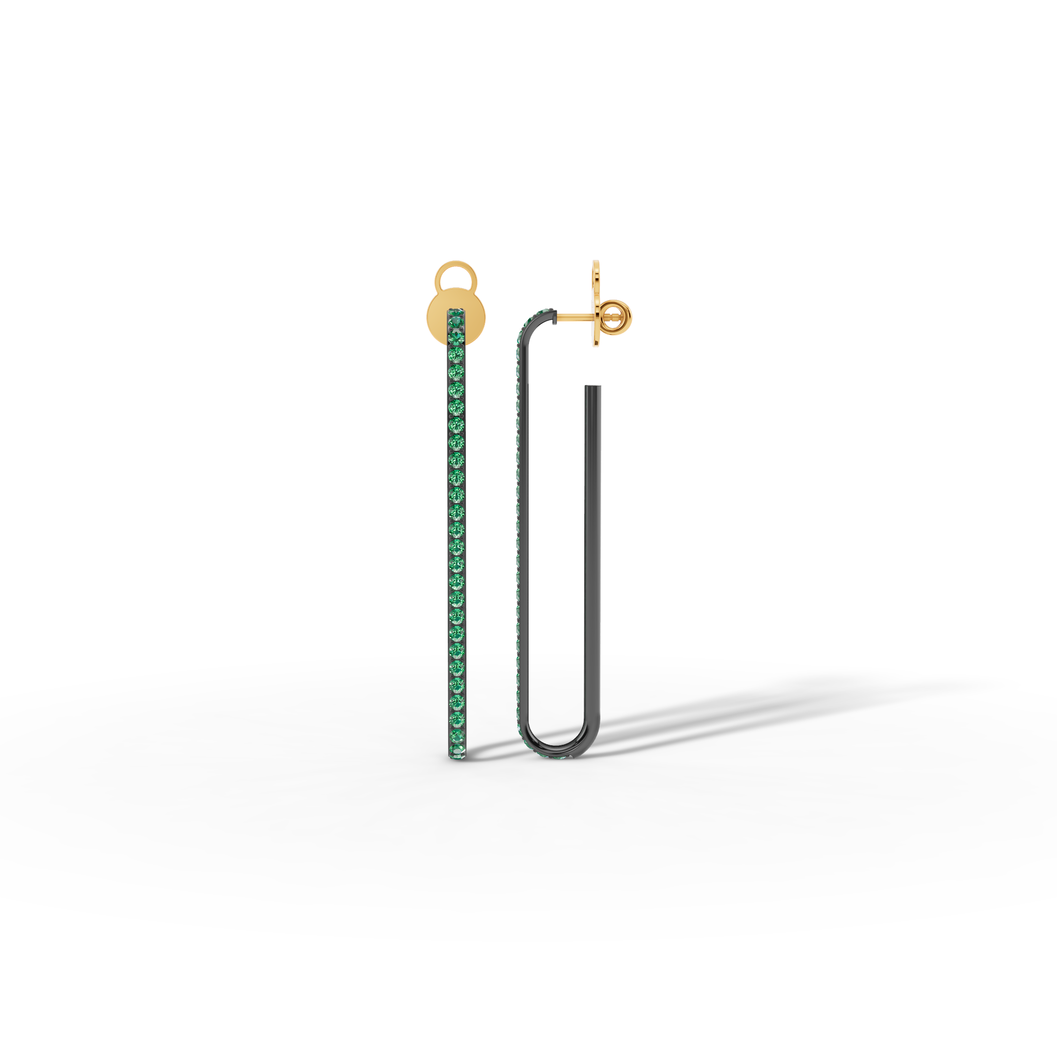 Raffinato Emerald Hoops