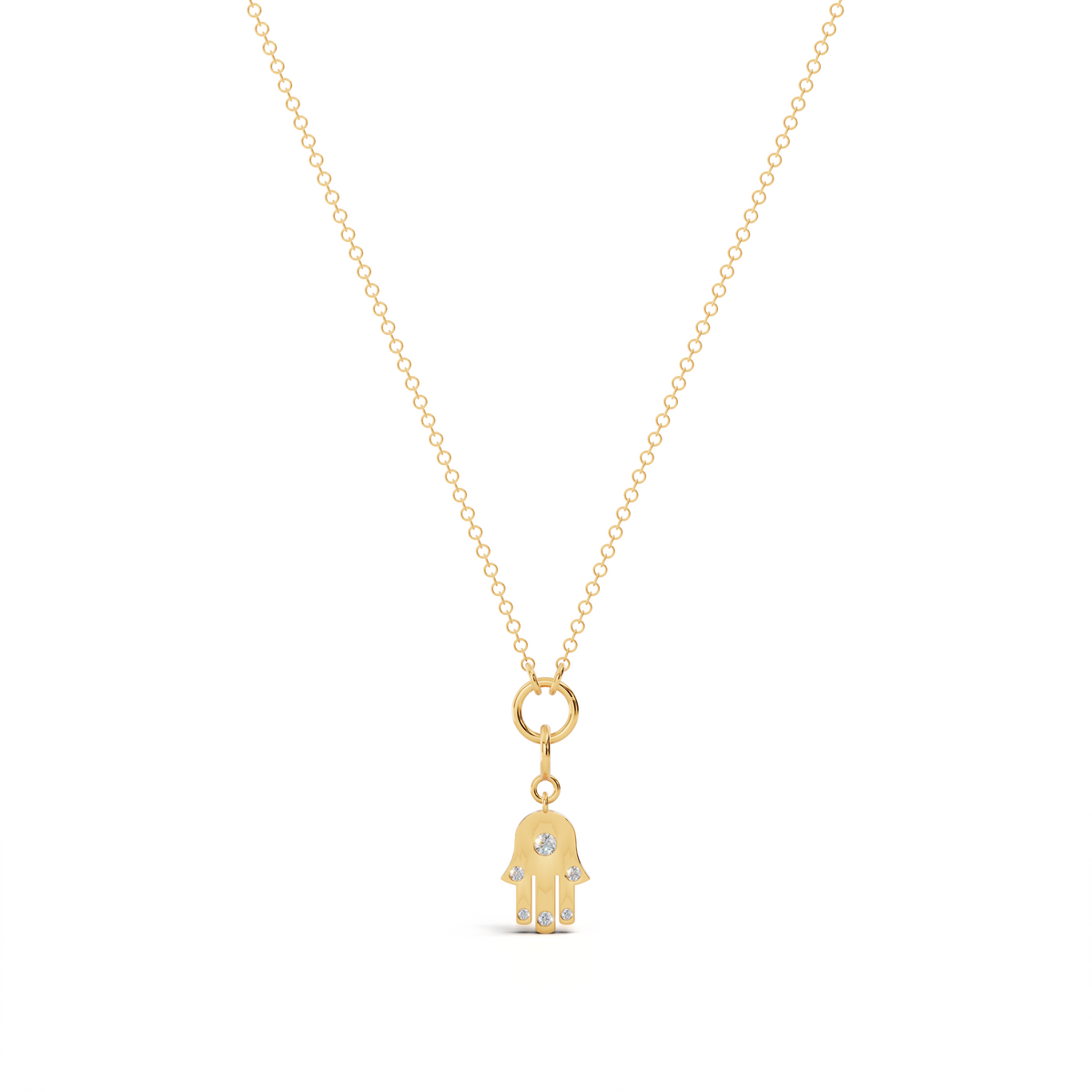 Hamsa Diamond Charm