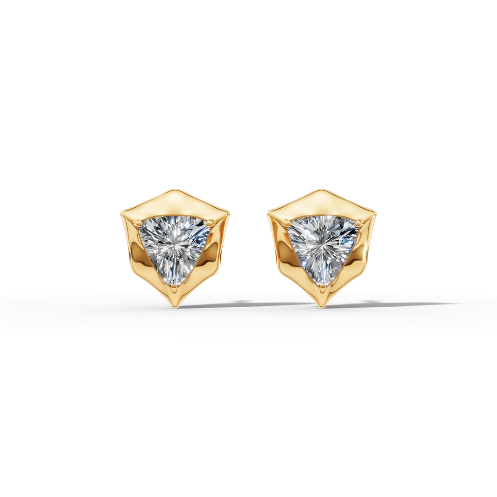 Étoile Trillion Solid Gold Studs
