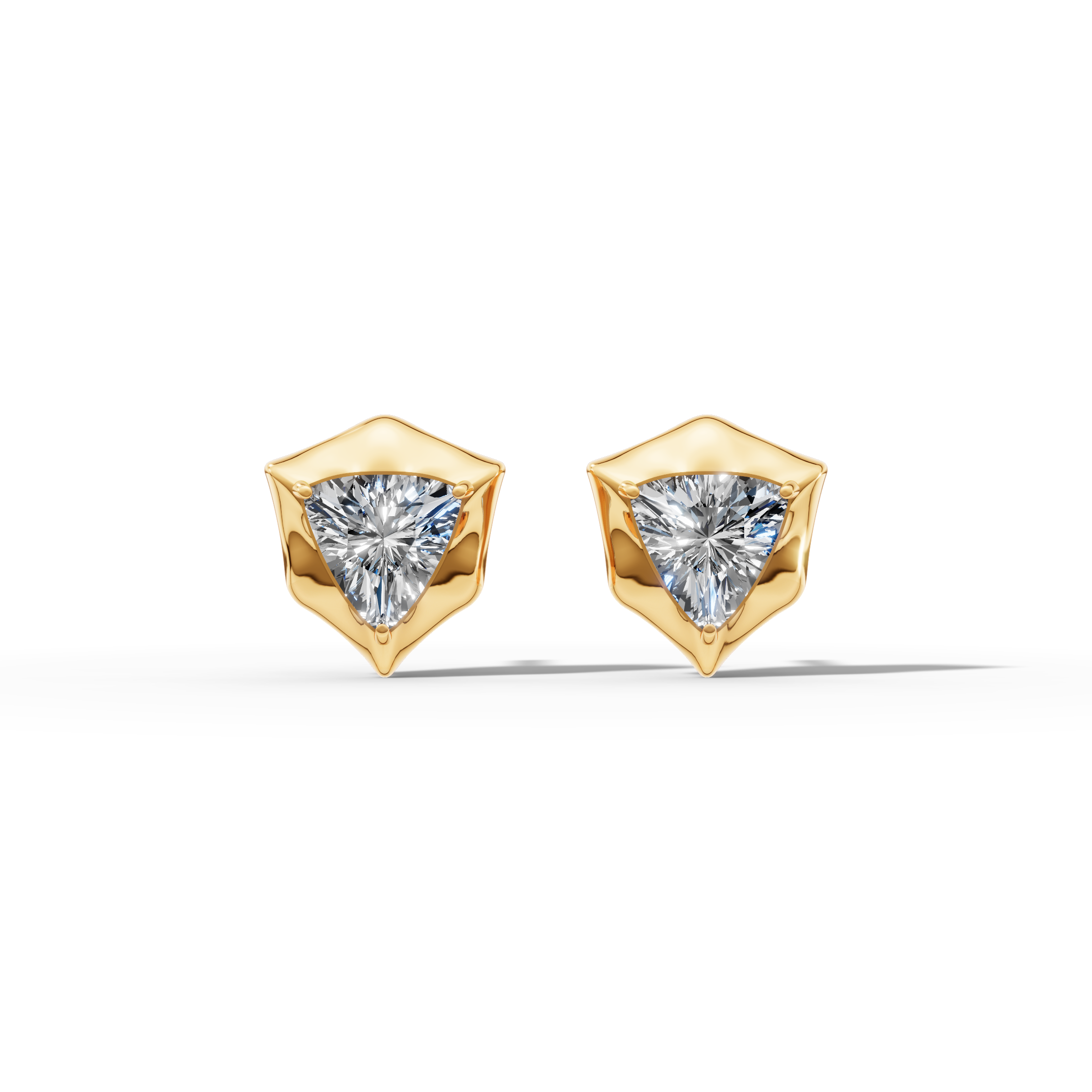 Étoile Trillion Solid Gold Studs