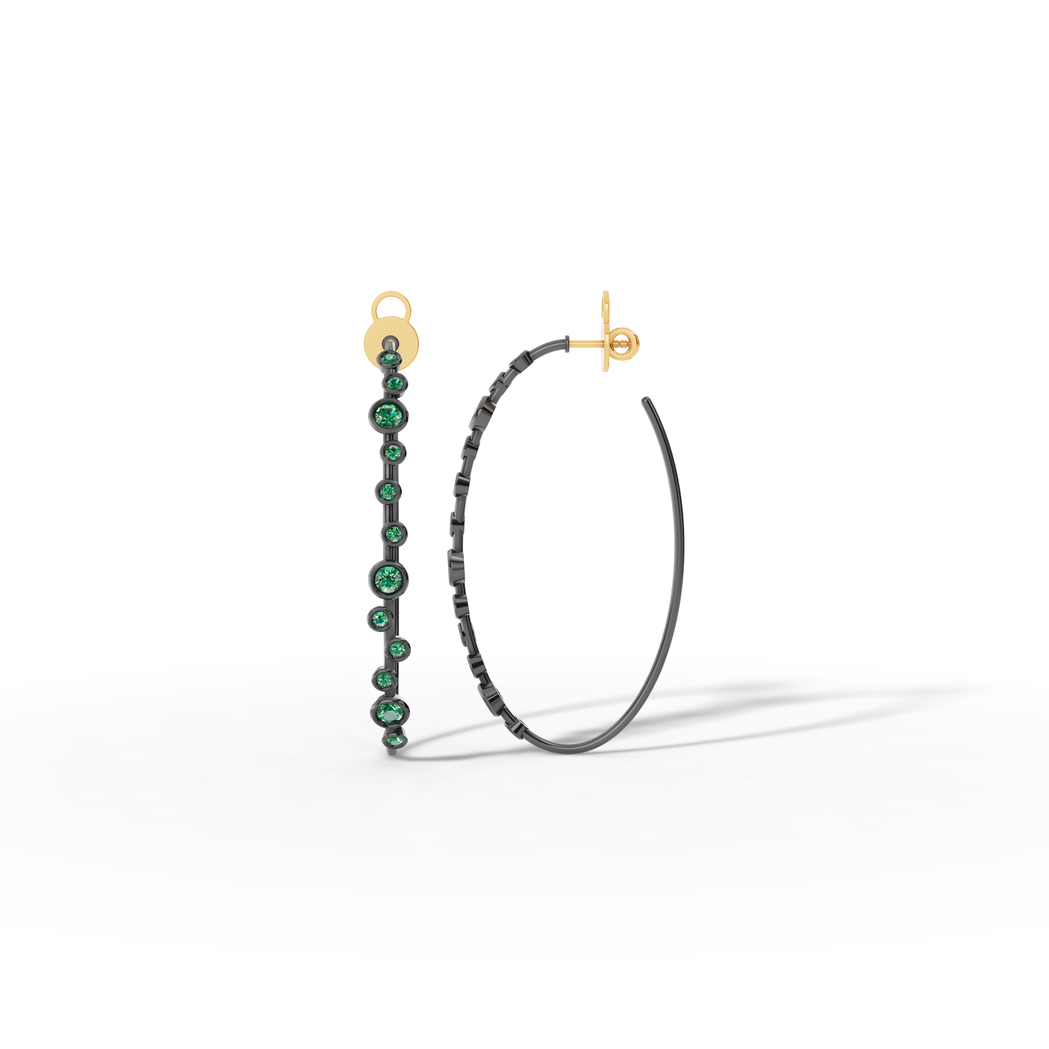 Luna Linea Emerald Hoops